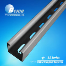 Pre-galvanized steel Powder Coating Solid Strut Channel with accessories Cable Clamps Spring Nut